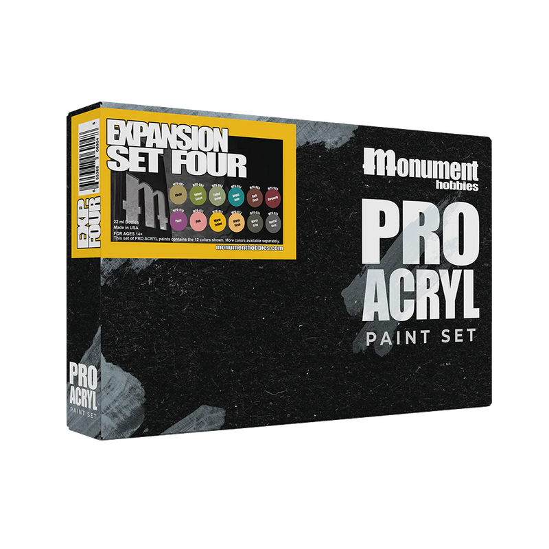 Monument Hobbies 6904 Pro Acryl: SET#4 Expansion Acrylic Paint Set (12 Colors) 22ml Bottles
