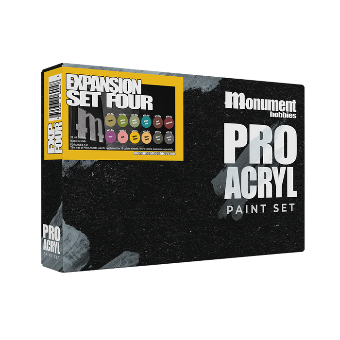 Monument Hobbies 6904 Pro Acryl: SET#4 Expansion Acrylic Paint Set (12 Colors) 22ml Bottles