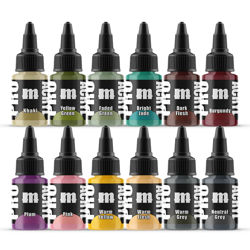 Monument Hobbies 6904 Pro Acryl: SET#4 Expansion Acrylic Paint Set (12 Colors) 22ml Bottles