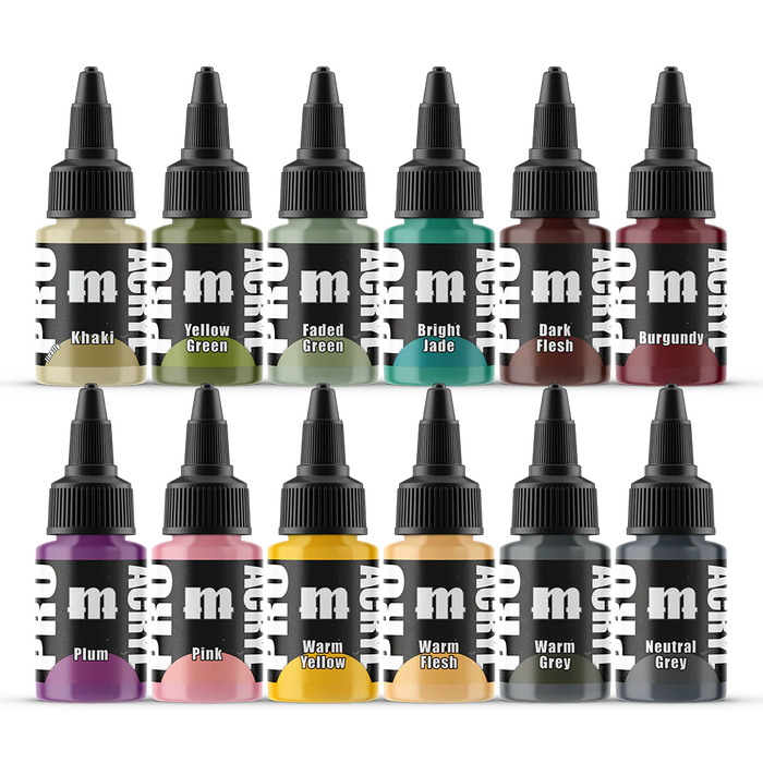 Monument Hobbies 6904 Pro Acryl: SET#4 Expansion Acrylic Paint Set (12 Colors) 22ml Bottles