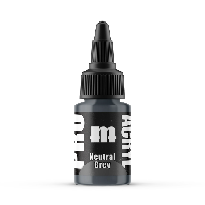 Monument Hobbies 75 Pro Acryl: Neutral Grey Acrylic Paint 22ml Bottle