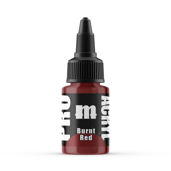 Monument Hobbies 8 Pro Acryl: Burnt Red Acrylic Paint 22ml Bottle