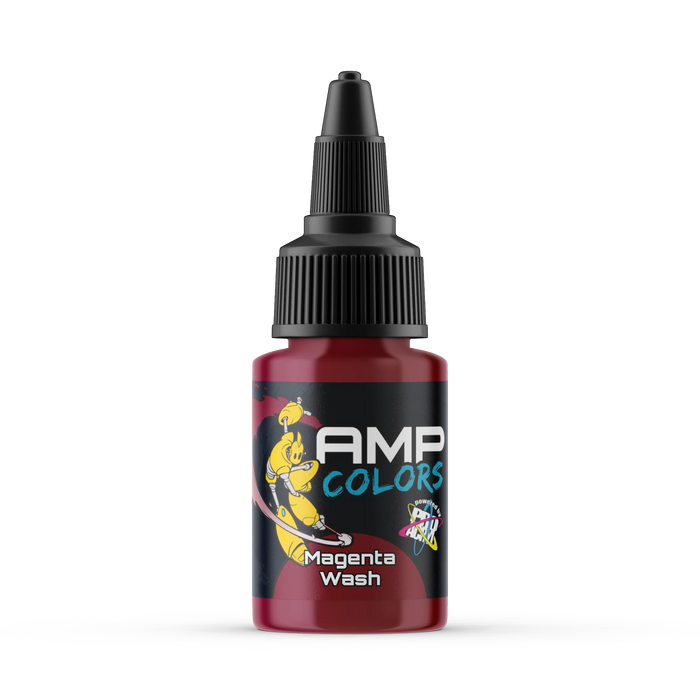 Monument Hobbies AMP11 Pro Acryl AMP Colors: Magenta Wash Acrylic Paint 22ml Bottle