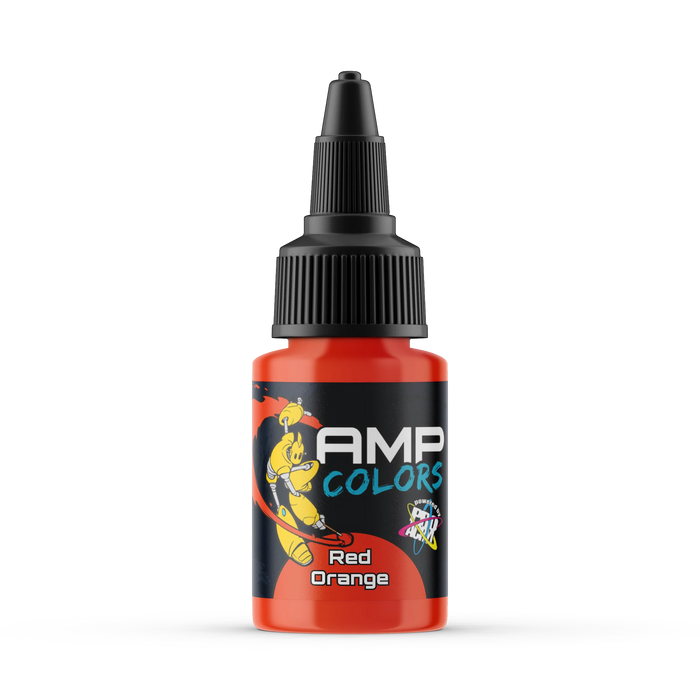 Monument Hobbies AMP17 Pro Acryl AMP Colors: Red Orange Acrylic Paint 22ml Bottle