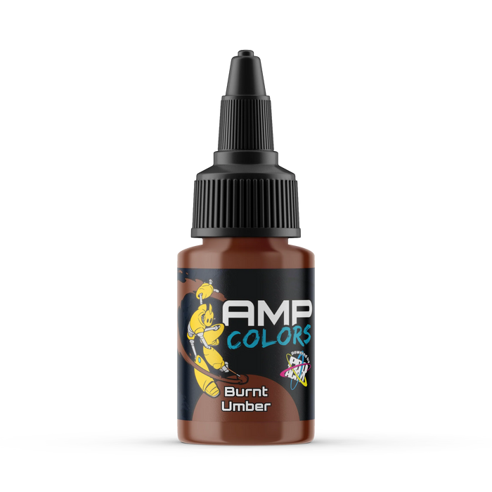 Monument Hobbies AMP18 Pro Acryl AMP Colors: Burnt Umber Acrylic Paint 22ml Bottle
