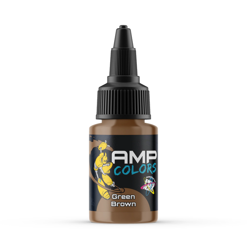 Monument Hobbies AMP20 Pro Acryl AMP Colors: Green Brown Acrylic Paint 22ml Bottle