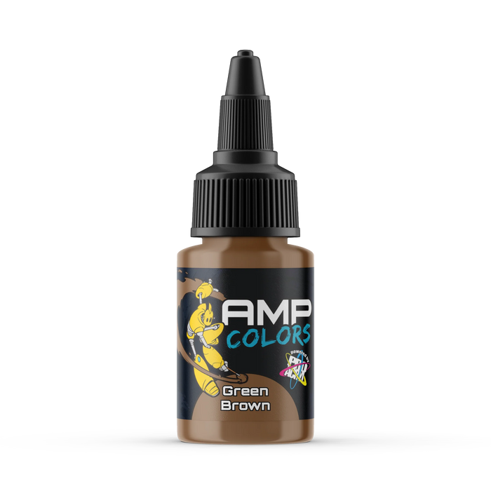 Monument Hobbies AMP20 Pro Acryl AMP Colors: Green Brown Acrylic Paint 22ml Bottle