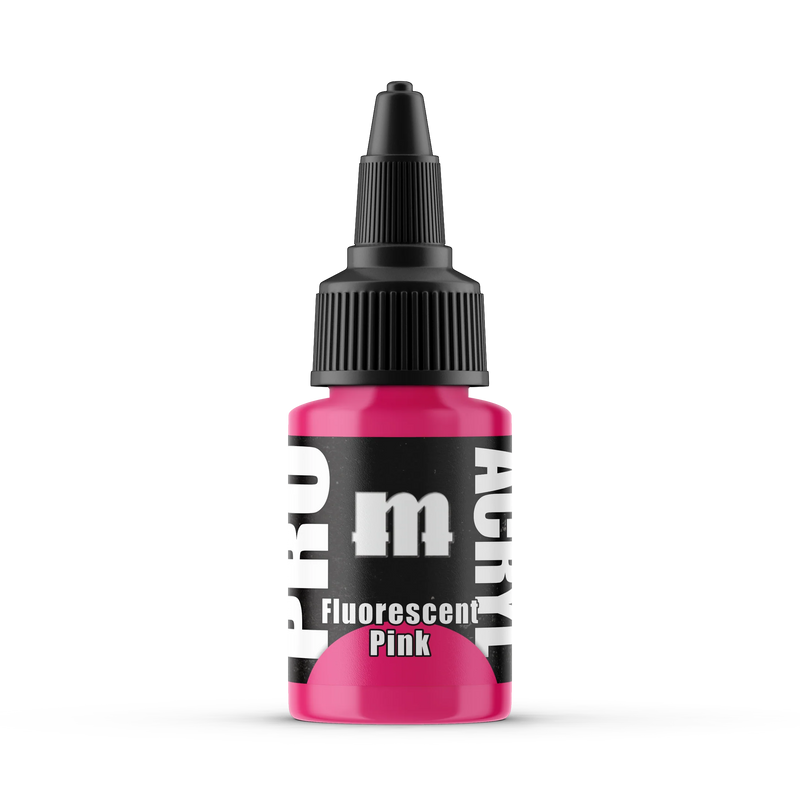 Monument Hobbies F6 Pro Acryl: Fluorescent Pink Acrylic Paint 22ml Bottle