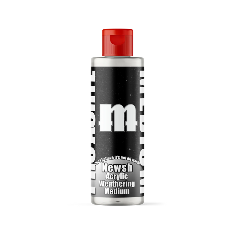 Monument Hobbies M4 Pro Acryl: Newsh Acrylic Weathering Medium 120ml Bottle