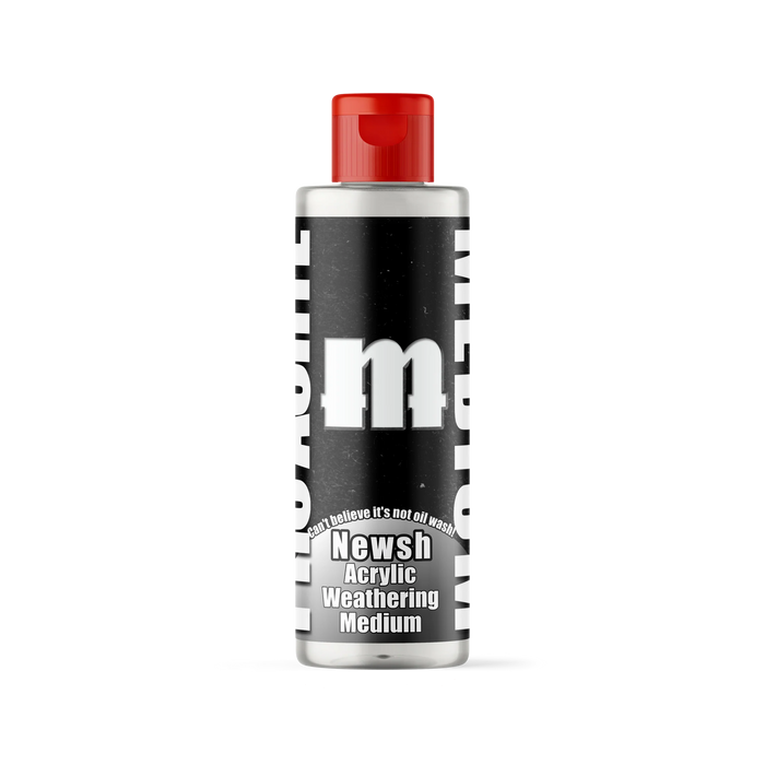Monument Hobbies M4 Pro Acryl: Newsh Acrylic Weathering Medium 120ml Bottle