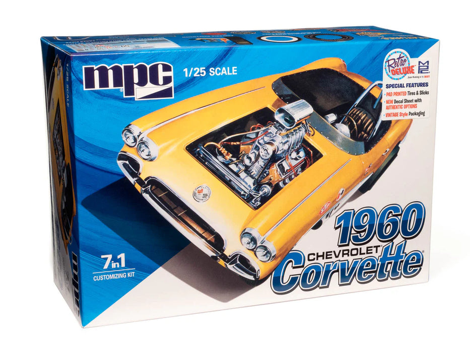 MPC 1002 1/25 1960 Chevy Corvette 7-in-1 Skill Level 2 Model Kit