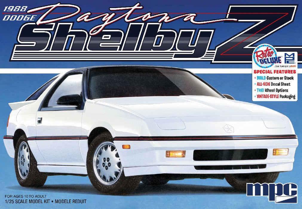 MPC 1009 1/25 1988 Dodge Shelby Daytona Skill Level 2 Model Kit