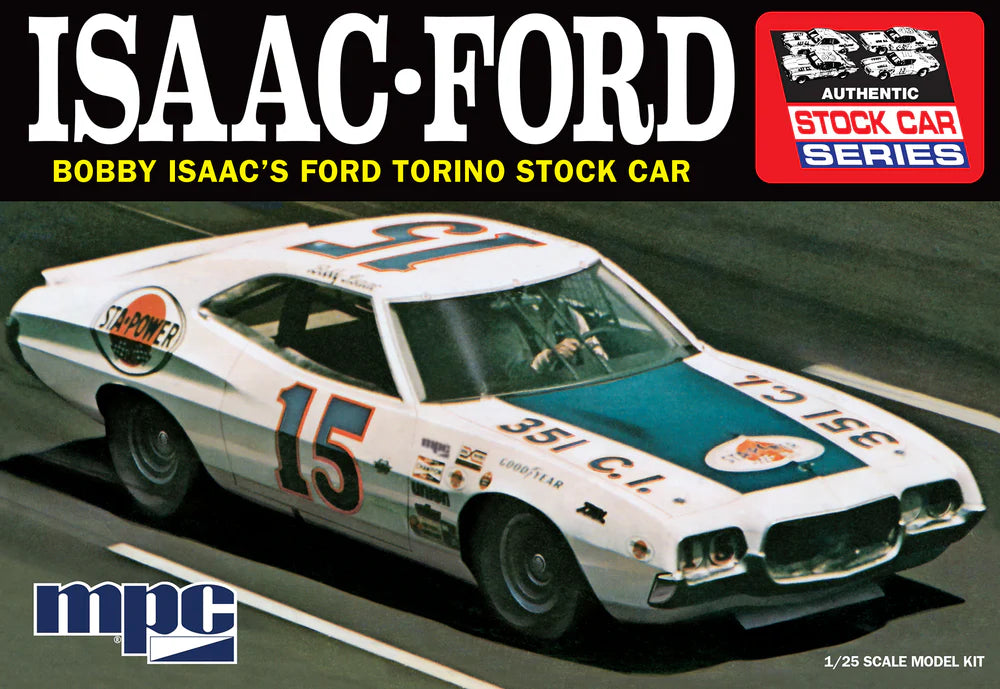 MPC 1038 1/25 Bobby Isaac 1972 Ford Torino Stock Car Skill 2 Model Kit