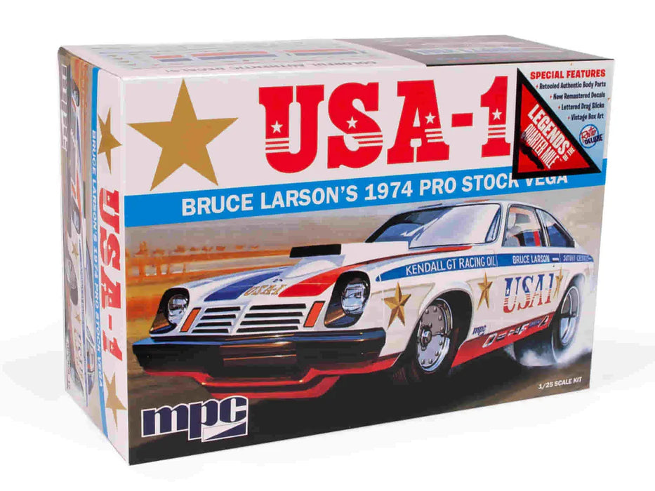 MPC 828 1/25 Bruce Larson USA-1 Pro Stock Vega Skill Level 2 Model Kit