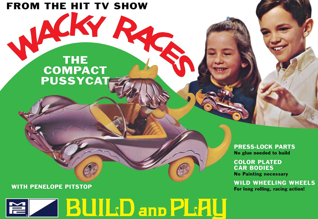 MPC Plastic Model Kits 934 Wacky Races Compact Pussycat (Snap) Skill 2