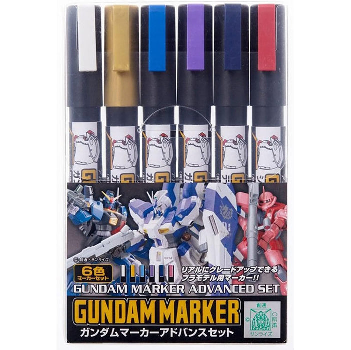 Mr. Hobby GMS124 Bandai Gundam Marker Advanced Set of 6
