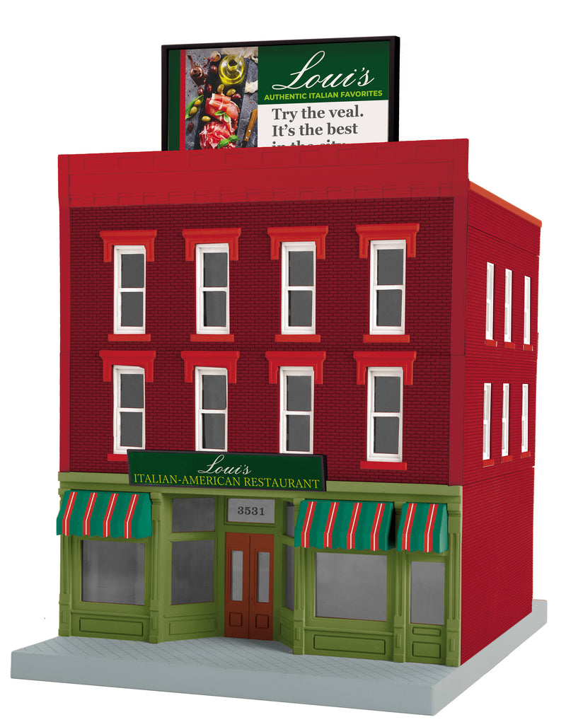 MTH 30-90657 O Gauge 3 Story City Building Loui’s Restaurant