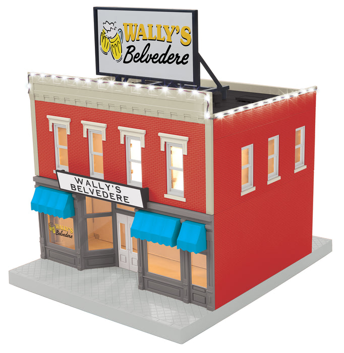MTH 30-90684 O Gauge 2 Story City Building Wally’s Belvedere Tavern with LEDs