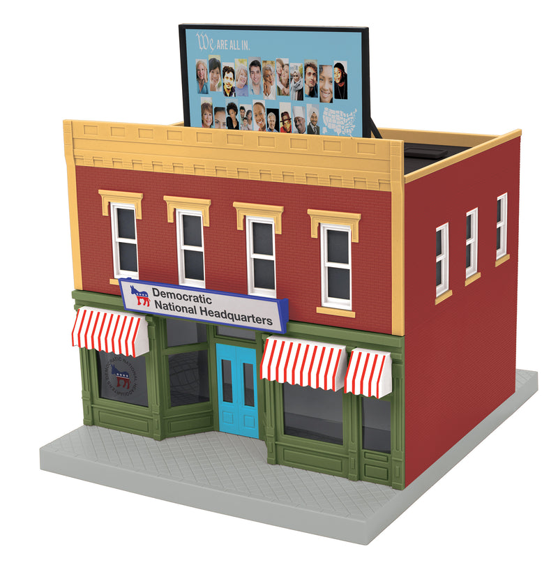 MTH 30-90688 O Gauge 2 Story City Building DNC Headquarters