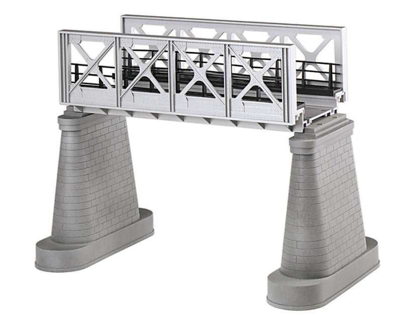 MTH 40-1120 O Gauge RealTrax Single Track Steel Girder Bridge - Silver