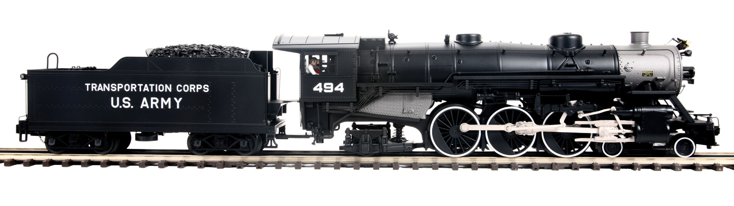 MTH Premier 20-3812-1 O Scale 4-6-2 Heavy Pacific US Army 494