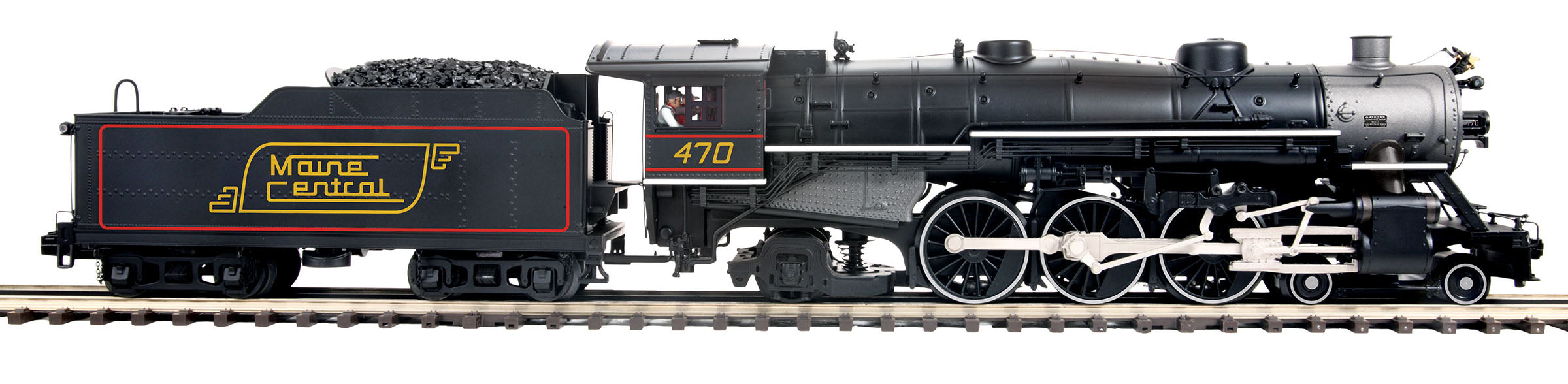 MTH Premier 20-3813-1 O Scale 4-6-2 Heavy Pacific Maine Central MEC 470