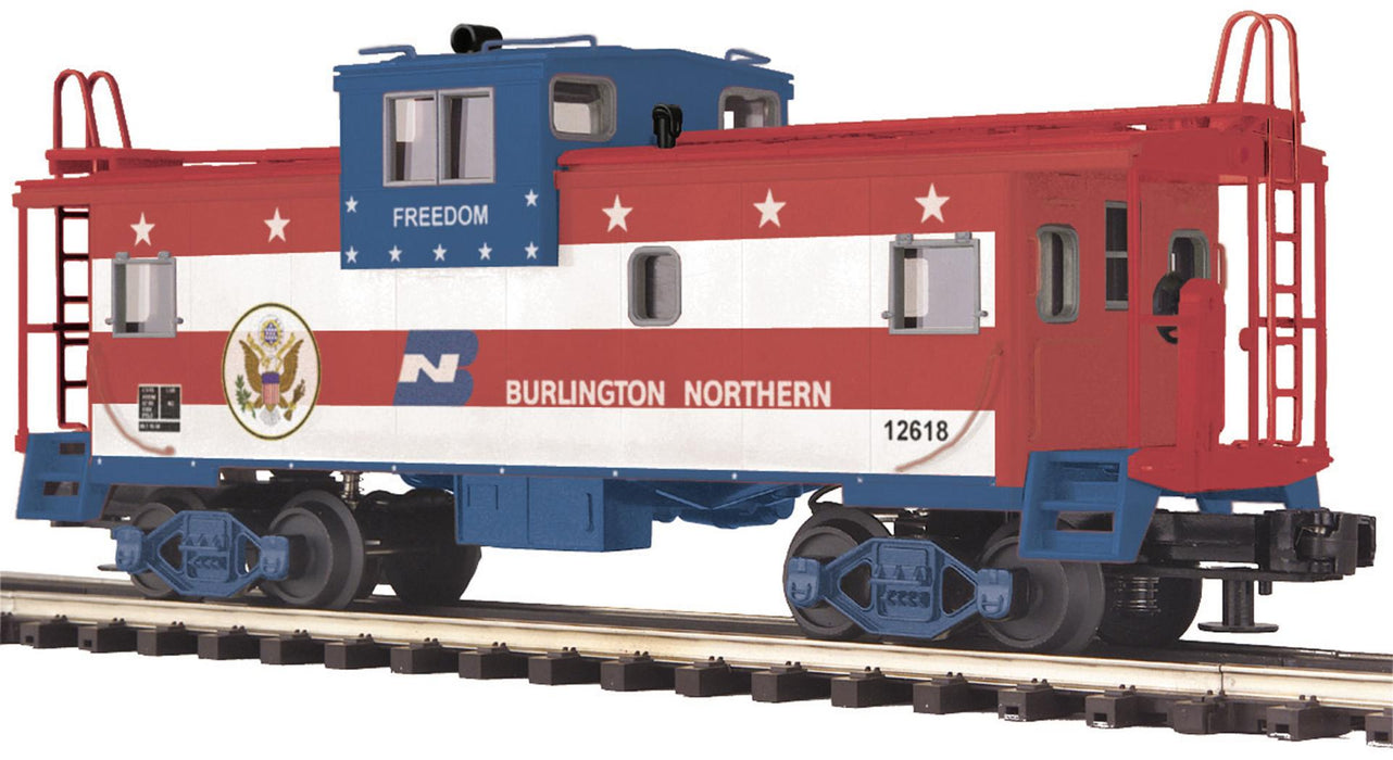 MTH Premier 20-91105 O Scale Extended Vision Caboose Burlington Northern "Freedom" BN 12618- NOS