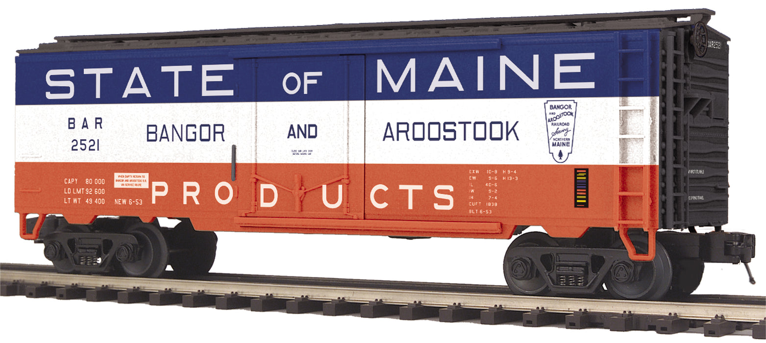 MTH Premier 20-94466 O Scale 40' Reefer Car Bangor & Aroostook BAR #'s Vary