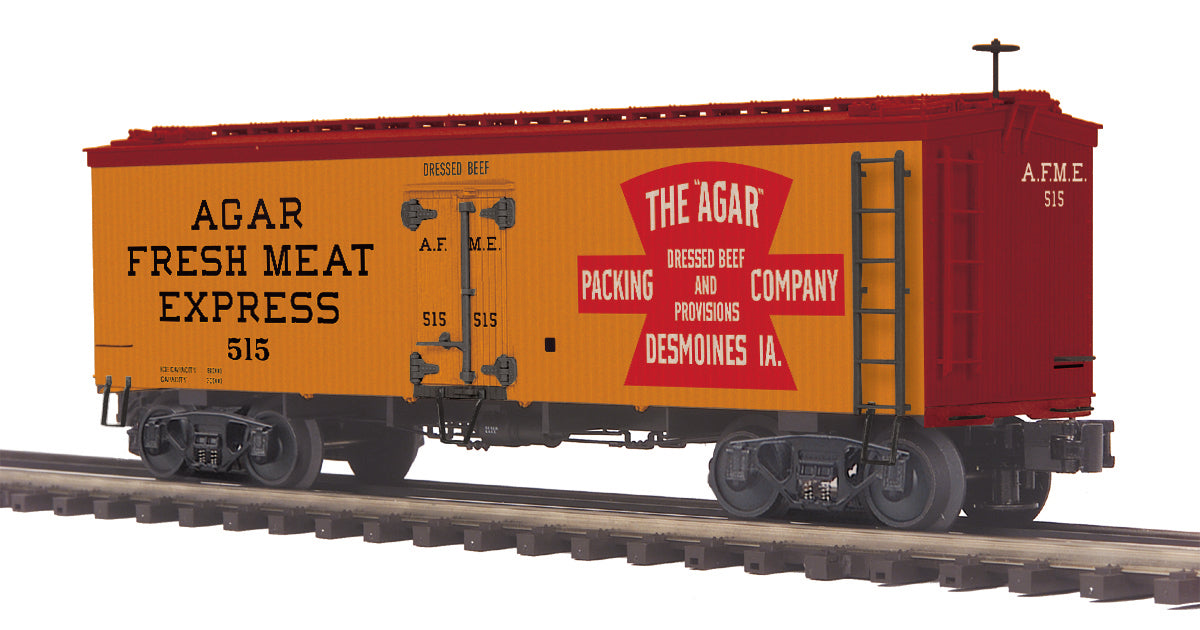 MTH Premier 20-94486 O Scale 36' Wood Reefer Agar Packing #'s Vary