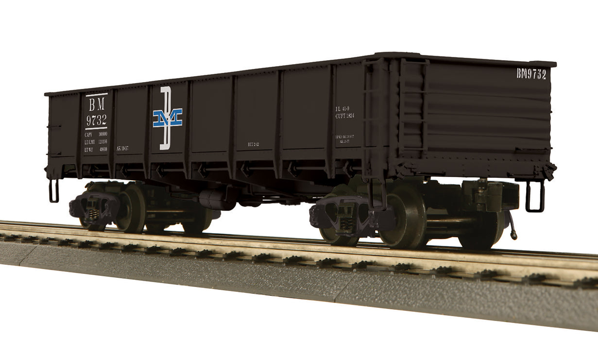 MTH Premier 20-95479 O Scale 55 Ton Steel Drop Bottom Gondola Car Boston & Maine B&M