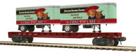MTH Premier 20-95716 O Scale Frisco SLSF Flatcar with Buster Brown Shoes Pup Trailers