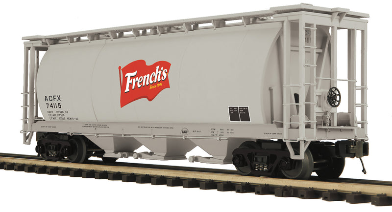 MTH Premier 20-96822 O Scale 3-Bay Cylindrical Hopper French’s ACFX