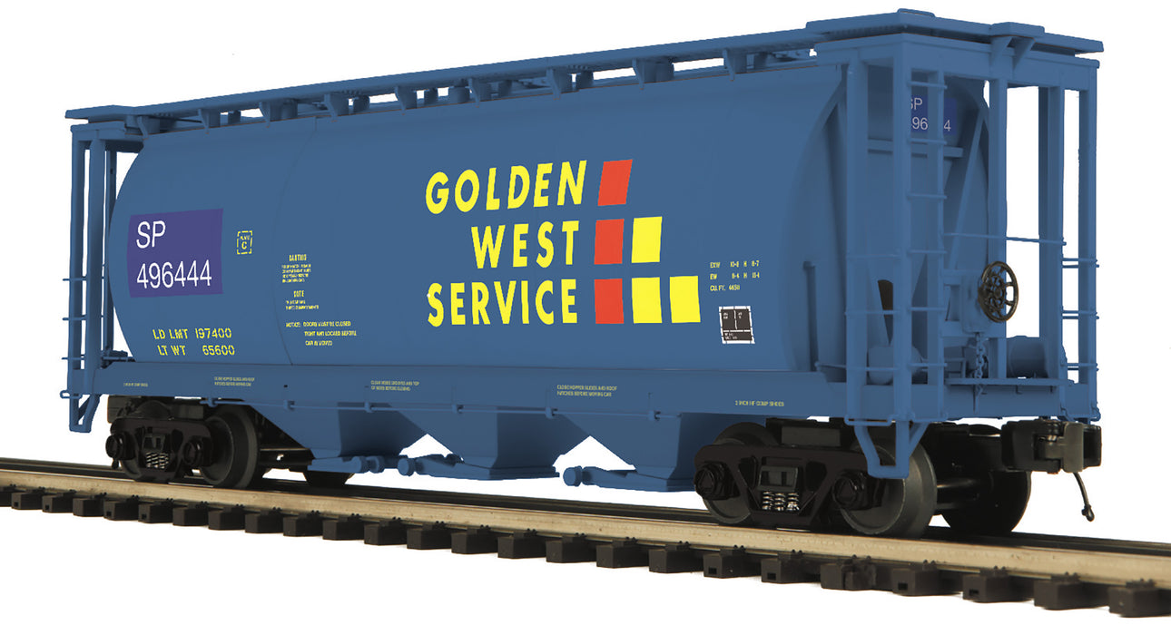 MTH Premier 20-96825 O Scale 3-Bay Cylindrical Hopper EX-Golden West SP Patch