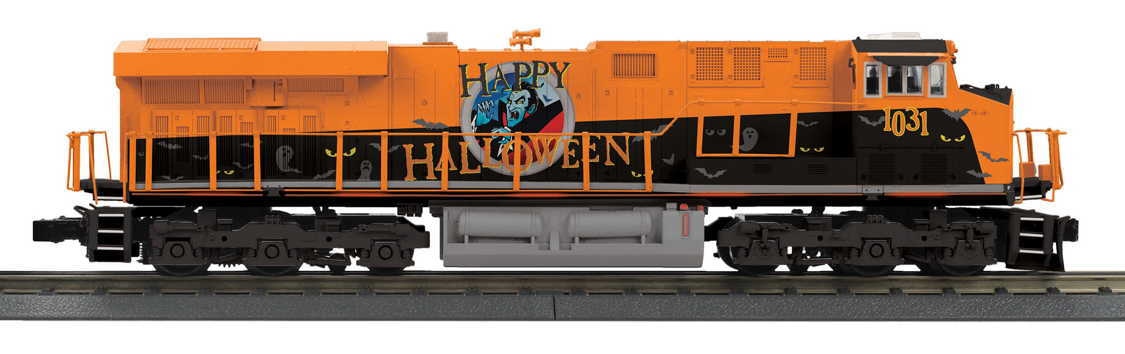 MTH RailKing 30-21156-1 O Gauge GE ES44 Diesel Halloween with Charging Lights (PS3)