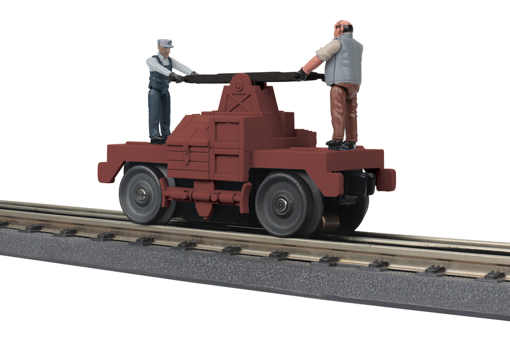 MTH RailKing 30-5235 O Gauge Operating Handcar - Maroon