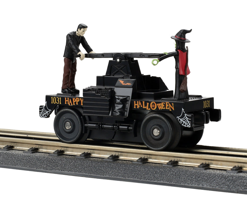 MTH RailKing 30-5242 O Gauge Halloween Operating Handcar - Black