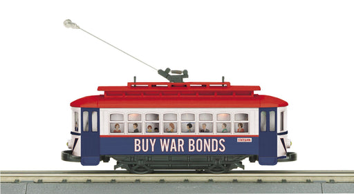 MTH RailKing 30-5247 O Gauge Bump-N-Go Trolley Buy War Bonds