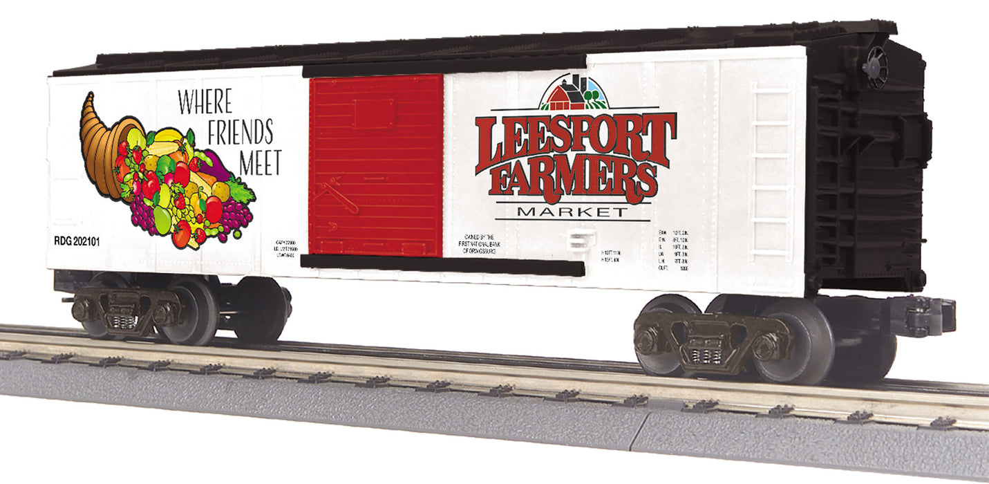 MTH Railking 30-71065 O Gauge 40' Boxcar Leesport Farmers Market
