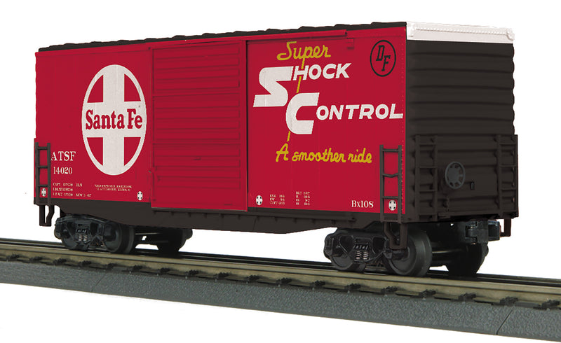 MTH Railking 30-71139 O Gauge 40' Hi-Cube Boxcar Santa Fe Super Shock Control