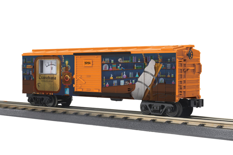 MTH Railking 30-71184 O Gauge Boxcar with Power Meter Transylvania