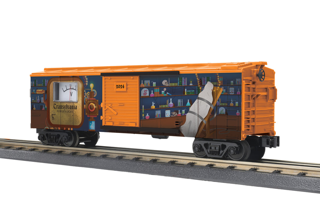 MTH Railking 30-71184 O Gauge Boxcar with Power Meter Transylvania