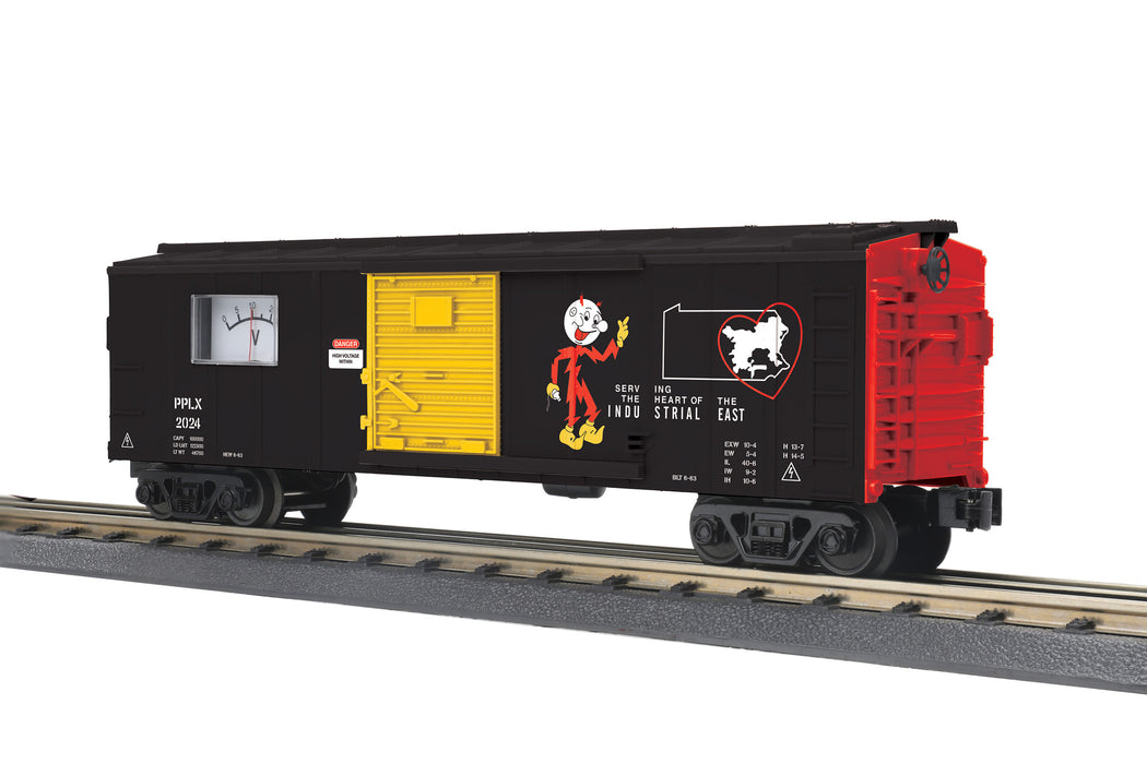MTH Railking 30-71186 O Gauge Boxcar with Power Meter PP&L