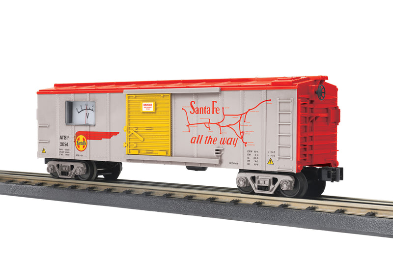 MTH Railking 30-71189 O Gauge Boxcar with Power Meter Santa Fe ATSF