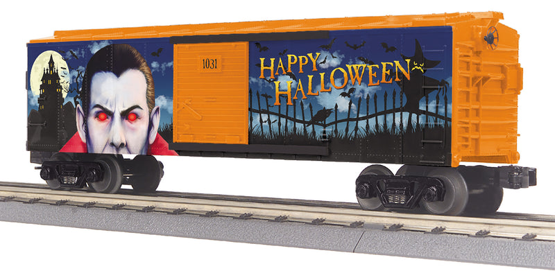 MTH RailKing 30-71191 O Gauge Boxcar Halloween Vampire Boxcar #1031 with LEDs