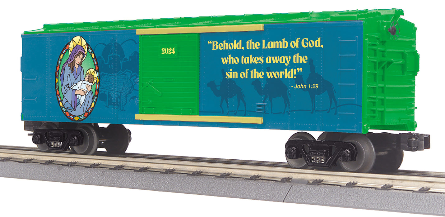 MTH RailKing 30-71193 O Gauge Boxcar Traditional Christmas