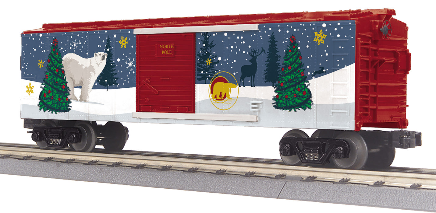 MTH RailKing 30-71194 O Gauge Boxcar North Pole Polar Bear
