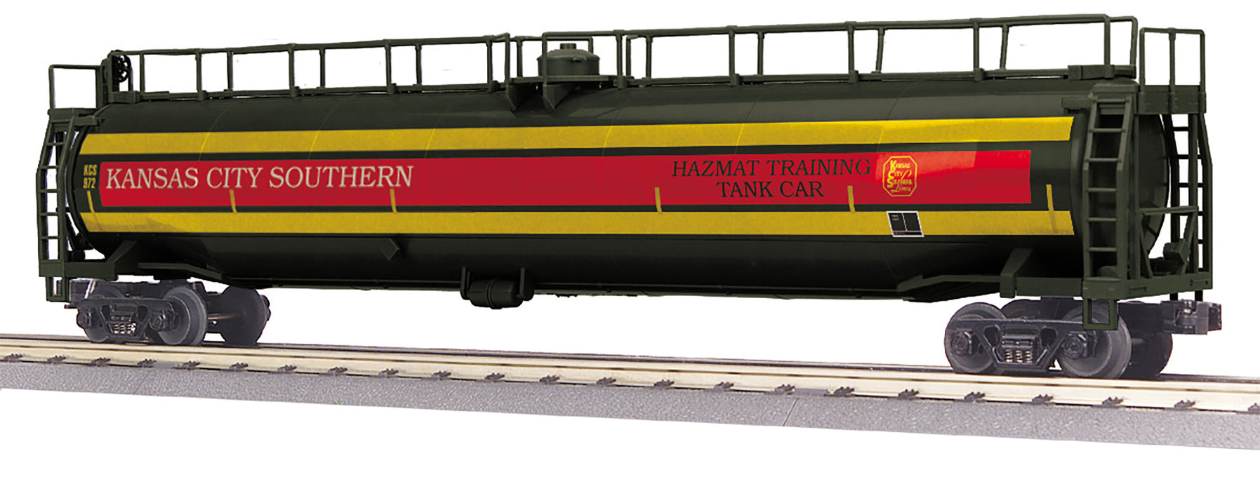 MTH Railking 30-73628 O Gauge 33K Gallon Tank Car KCS Hazmat Training 972