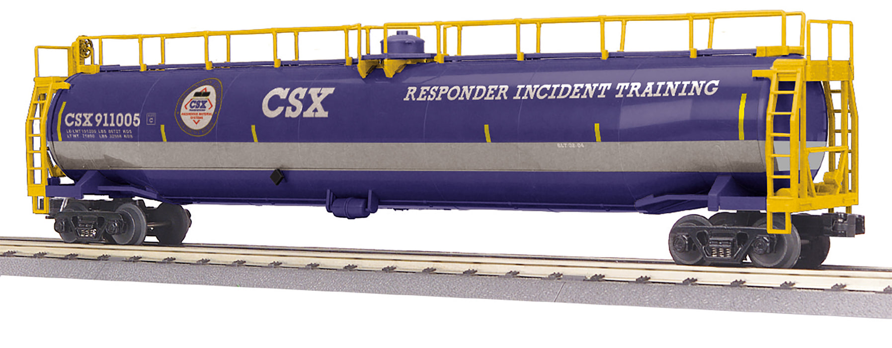 MTH Railking 30-73629 O Gauge 33K Gallon Tank Car CSXT Responder Incident Training 911005
