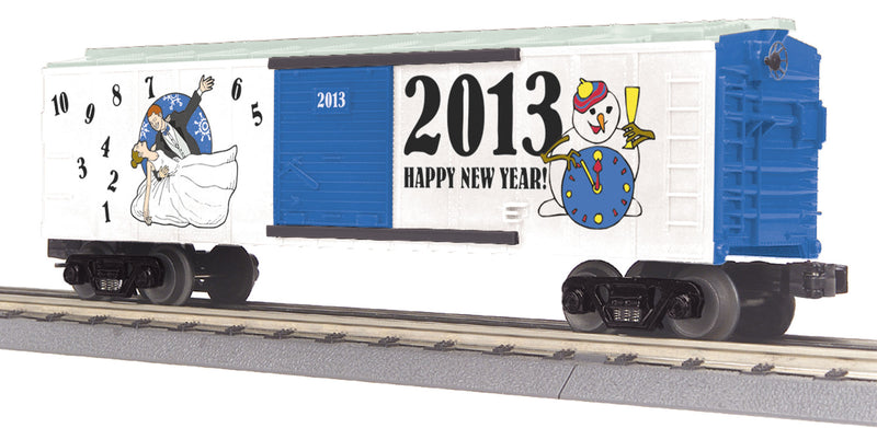 MTH RailKing 30-74694 O Gauge Boxcar Happy New Year 2013