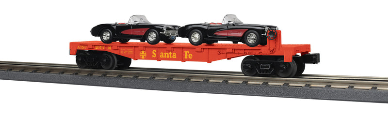 MTH RailKing 30-76876 O Gauge Santa Fe Flat Car with 1957 Corvettes
